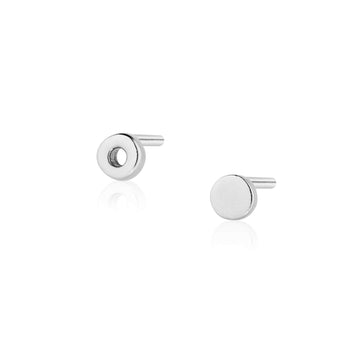 tiny circle studs sterling silver