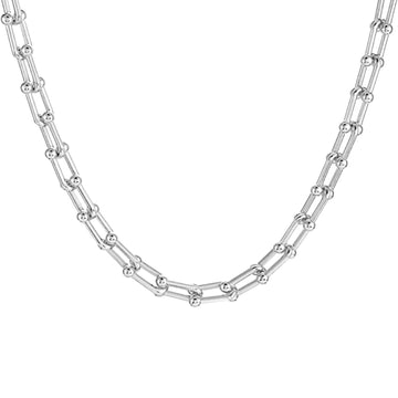hardware chain necklace in silver