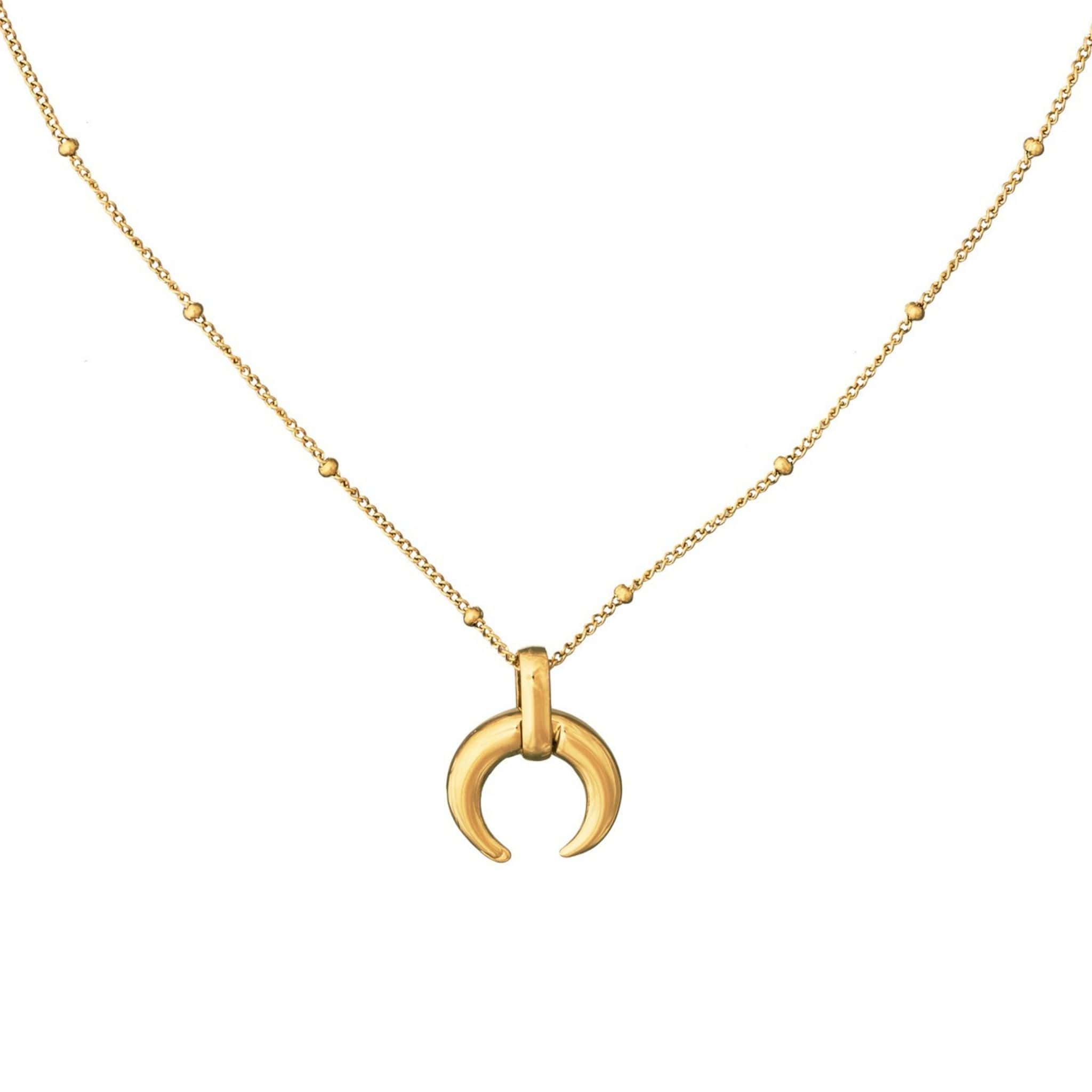 White deals horn necklace