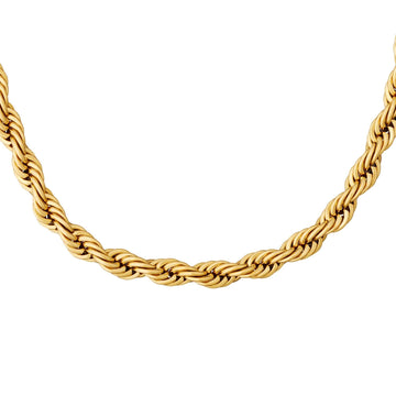 twisted rope chunky chain in gold