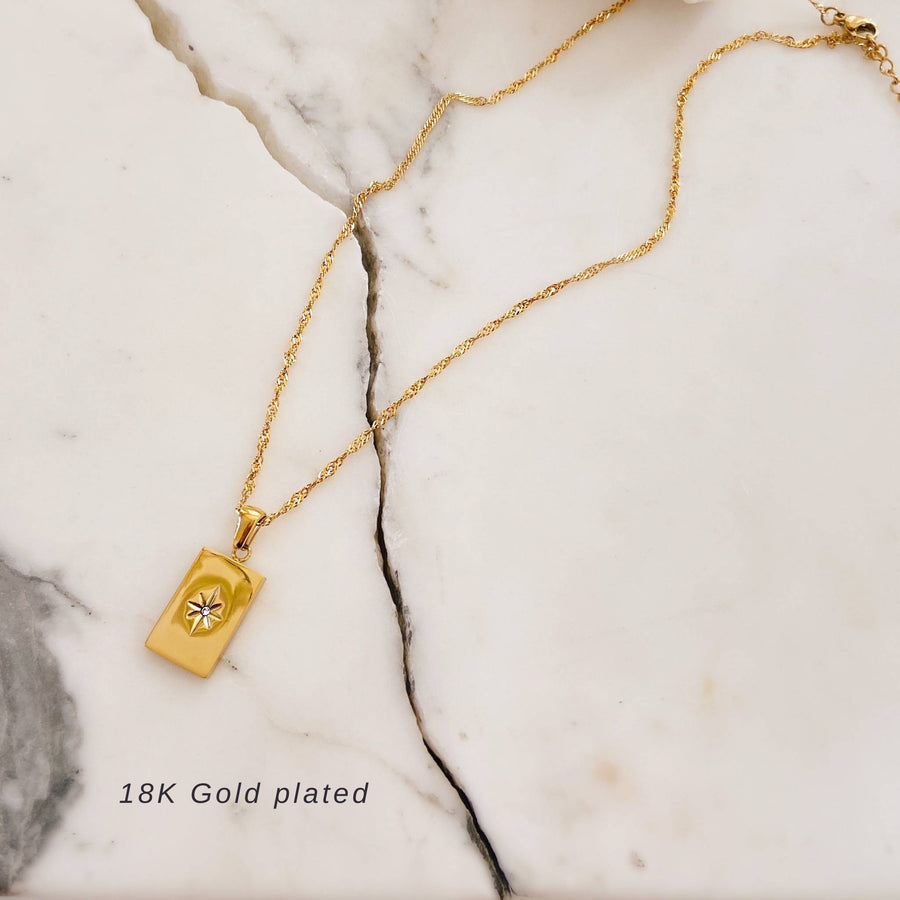 9ct 2tone Gold Double Star Pendant | Fitzpatrick Jewellers Mallow Cork