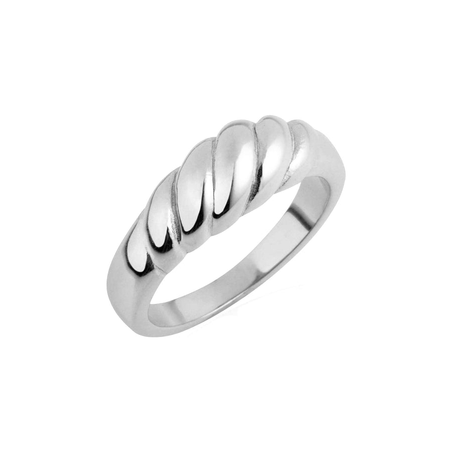 croissant ring silver
