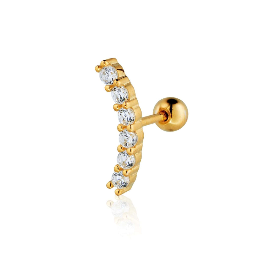 eclipse diamond barbell in gold