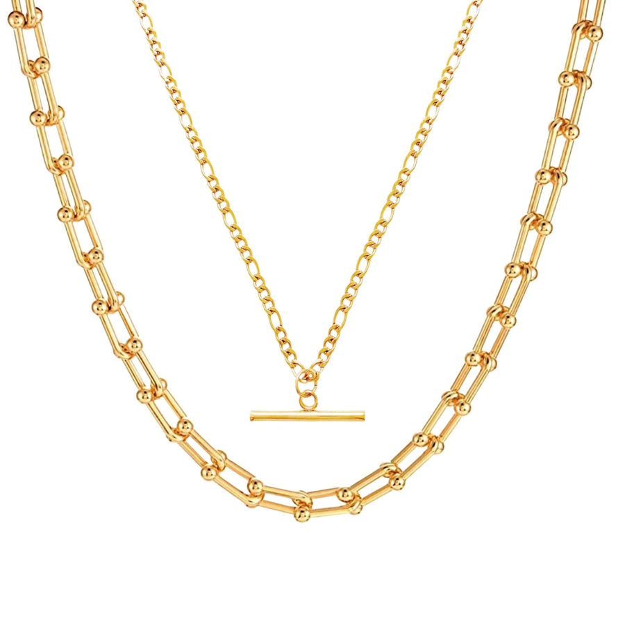 fob chain gold stacking necklaces
