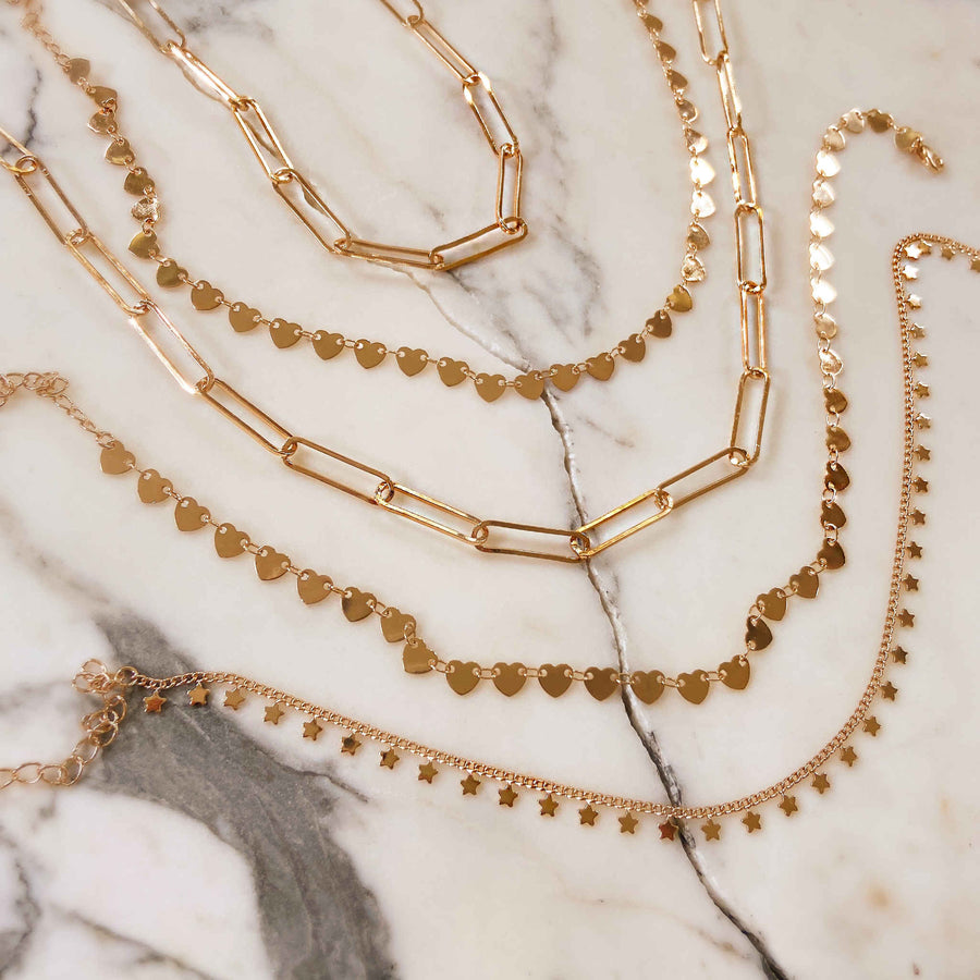 heart-choker-layered-necklaces-gold