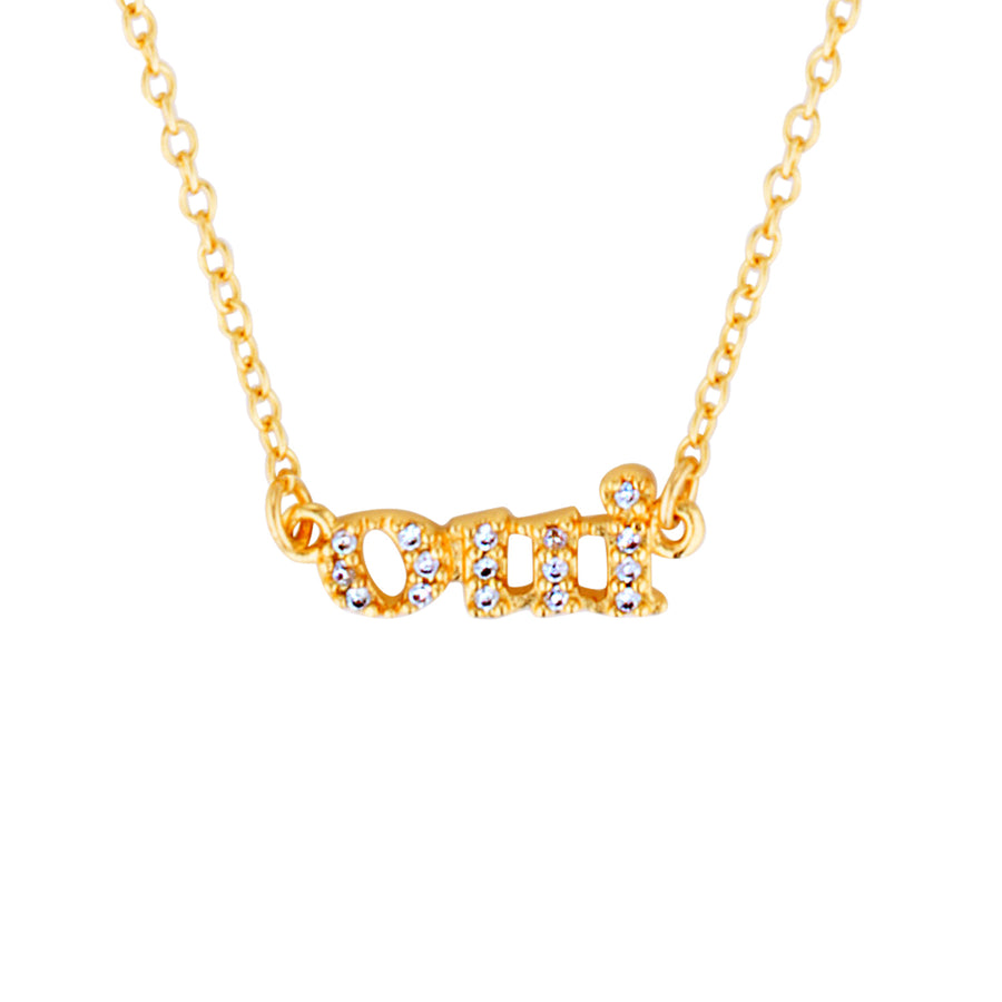 oui necklace gold diamond