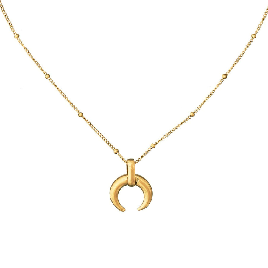 small horn pendant in gold