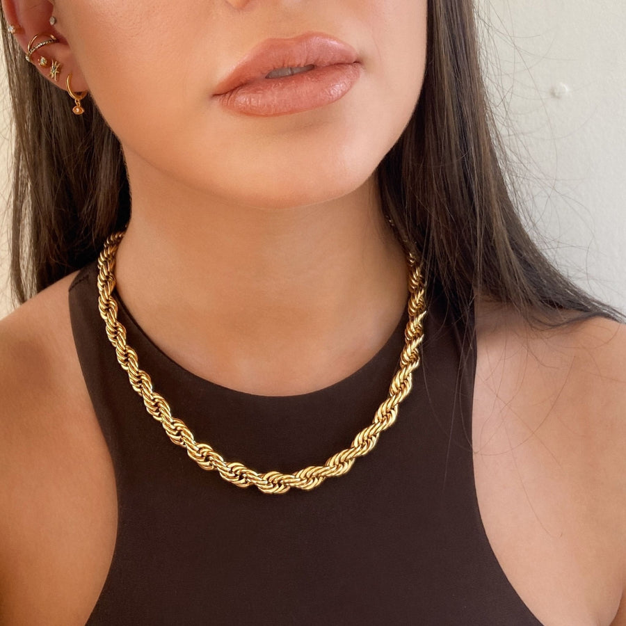 twisted rope gold chain