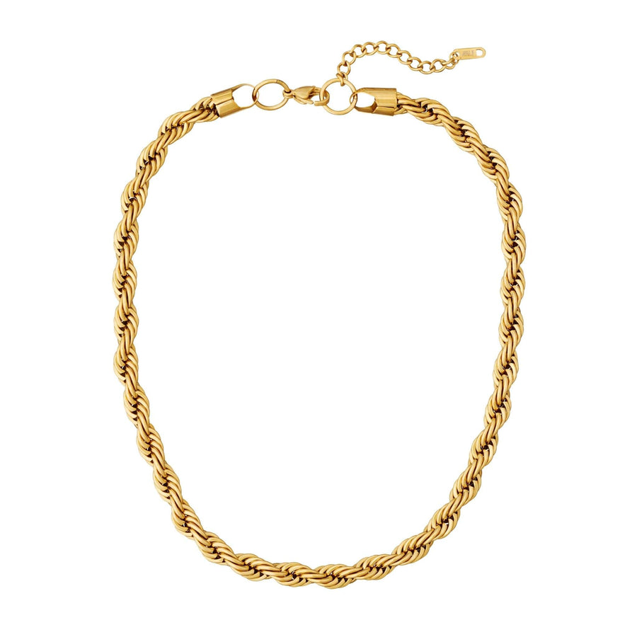 twisted rope gold necklace